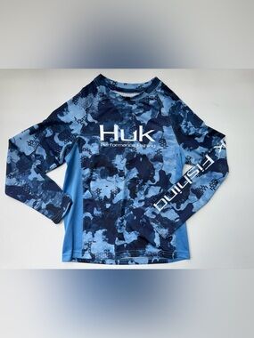 Huk Kids Performance Fishing Sun Shirt UPF 50+ Youth Small